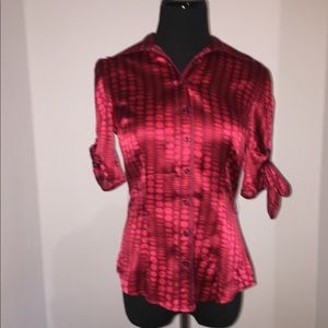 Bebe silk button down